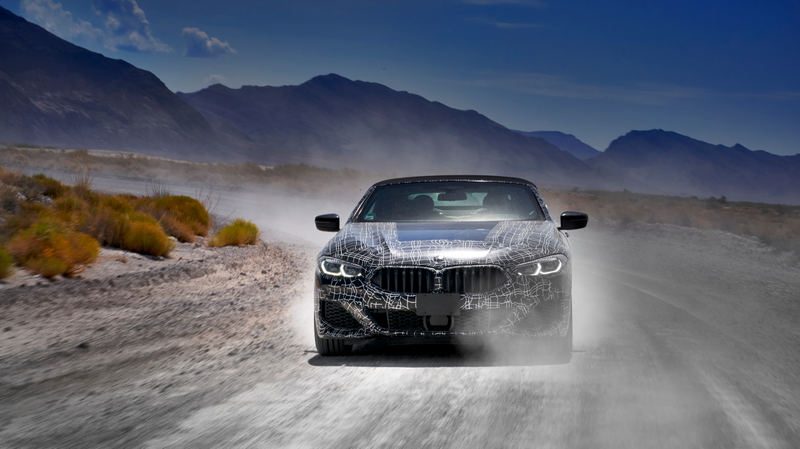 Illustration for article titled Here's the New BMW 8 Series Convertible Feeling the Heat in the Desert